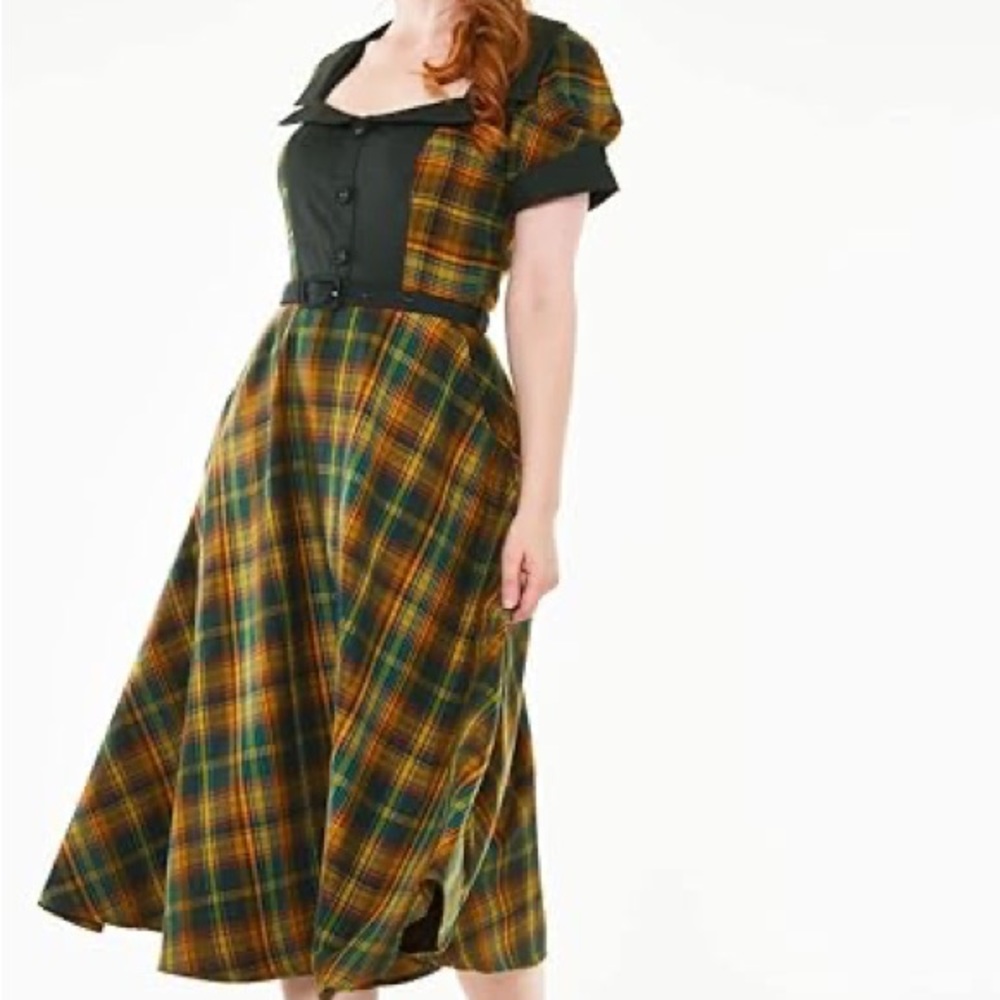 Voodoo Vixen Ella tartan dress